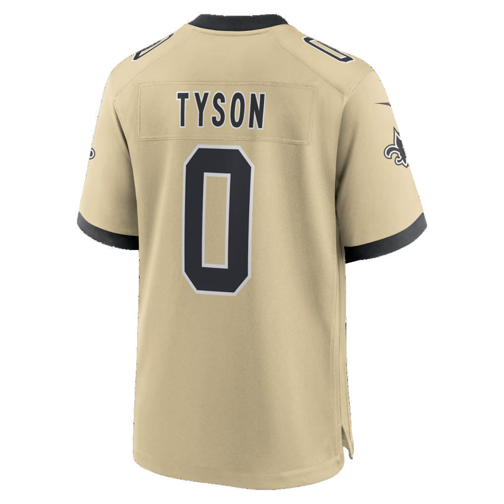 Kieara NO.Saints #0 Jordyn Tyson Gold 2026 Draft First Round Pick No. 8 Alternate Game Stitched Jerseys