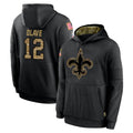 Kieara NO.Saints #12 Chris Olave Player Black Salute to Service Hoodies Limited Game Stitched Jerseys