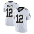 Kieara NO.Saints #12 Chris Olave Player White Limited Vapor Untouchable Home Game Stitched Jerseys