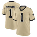 Kieara NO.Saints #1 Kool-Aid McKinstry Player Gold Home Game Stitched Jerseys