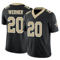 Kieara NO.Saints #20 Pete Werner Player Black Limited Vapor F.U.S.E. Home Game Stitched Jerseys