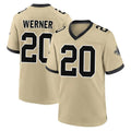 Kieara NO.Saints #20 Pete Werner Player Gold Home Game Stitched Jerseys