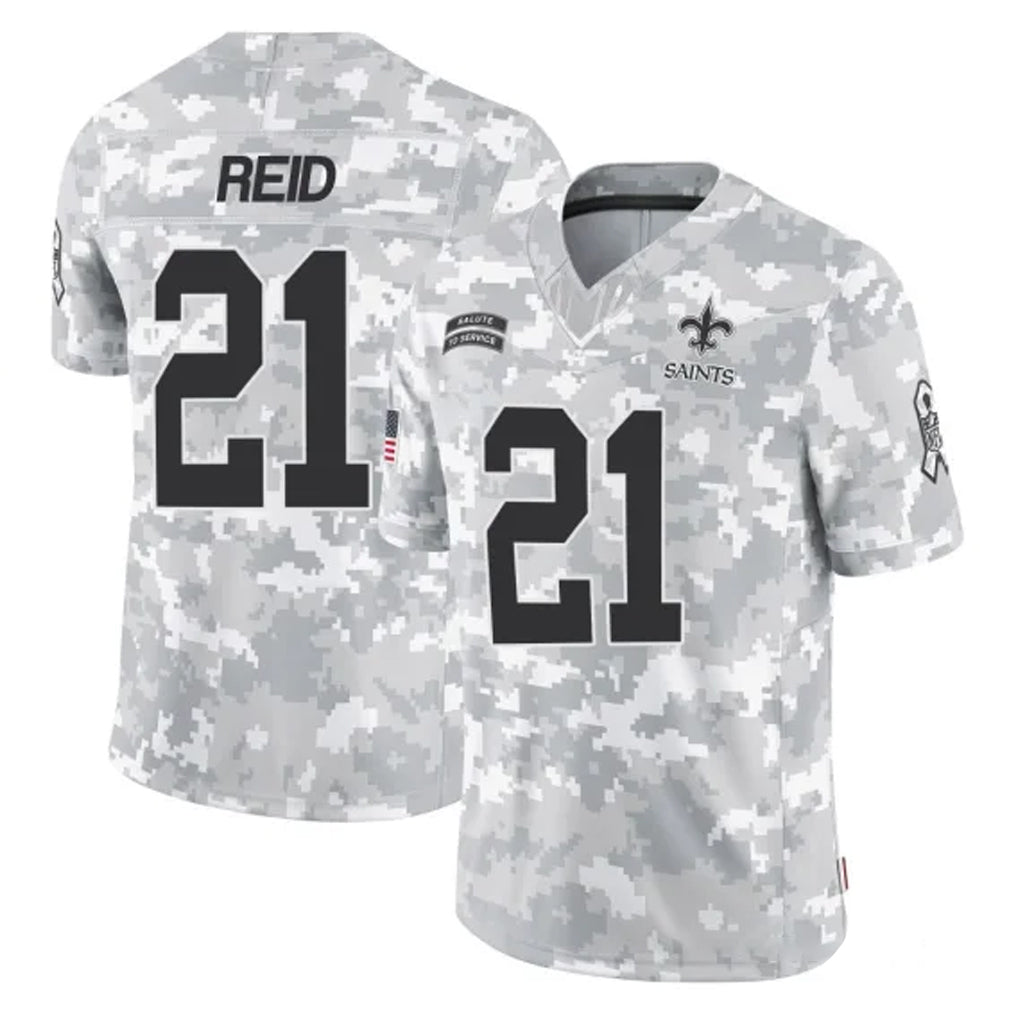 Kieara NO.Saints #21 Justin Reid Player Arctic Camo Salute To Service Limited Game Stitched Jerseys