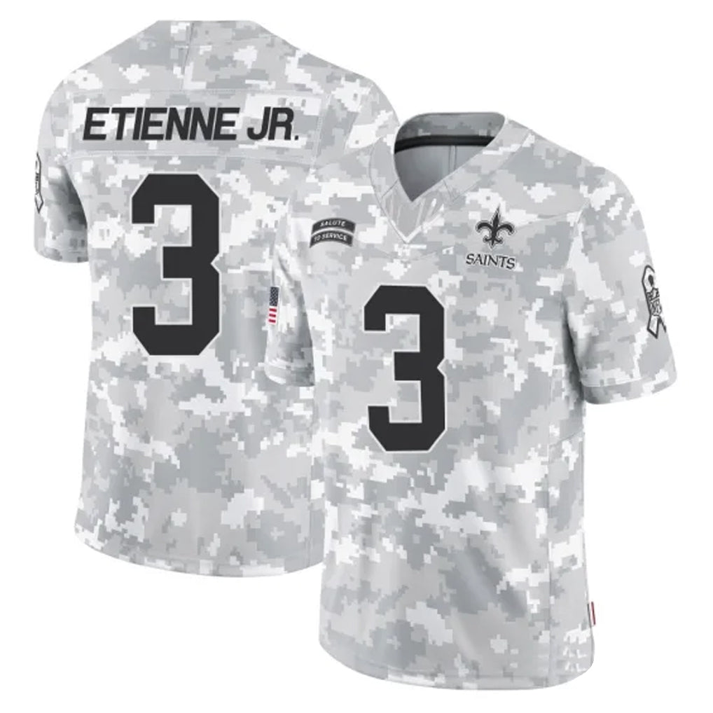 Kieara NO.Saints #3 Travis Etienne Jr. Player Arctic Camo Salute To Service Limited Game Stitched Jerseys
