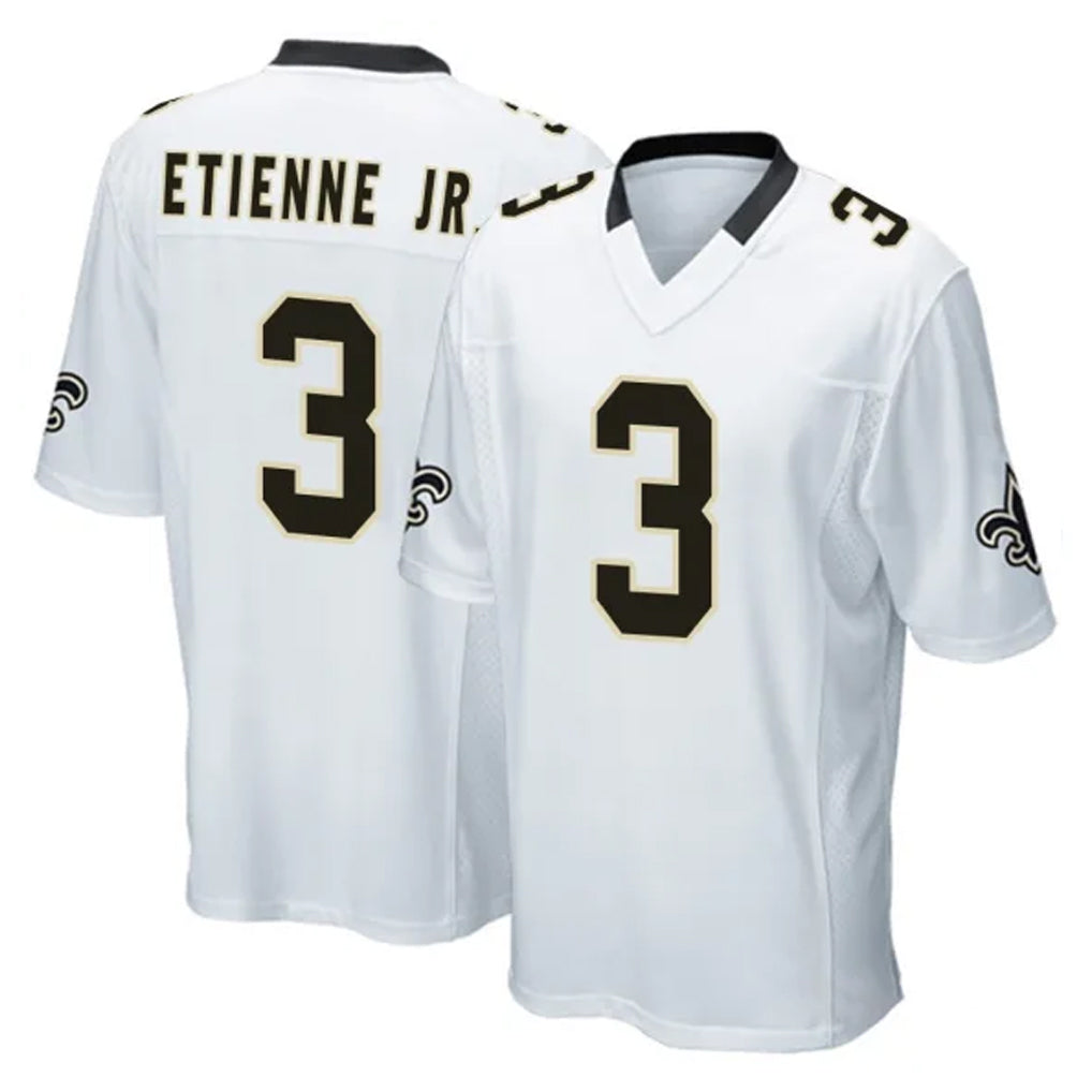 Kieara NO.Saints #3 Travis Etienne Jr. Player White Home Game Stitched Jerseys