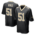 Kieara NO.Saints #51 Cesar Ruiz Player Black Home Game Stitched Jerseys