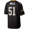 Kieara NO.Saints  #51 Sam Mills Mitchell & Ness Black Legacy Replica Stitched Puhic Jersey