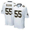 Kieara NO.Saints #55 Kaden Elliss Player White Home Game Stitched Jerseys