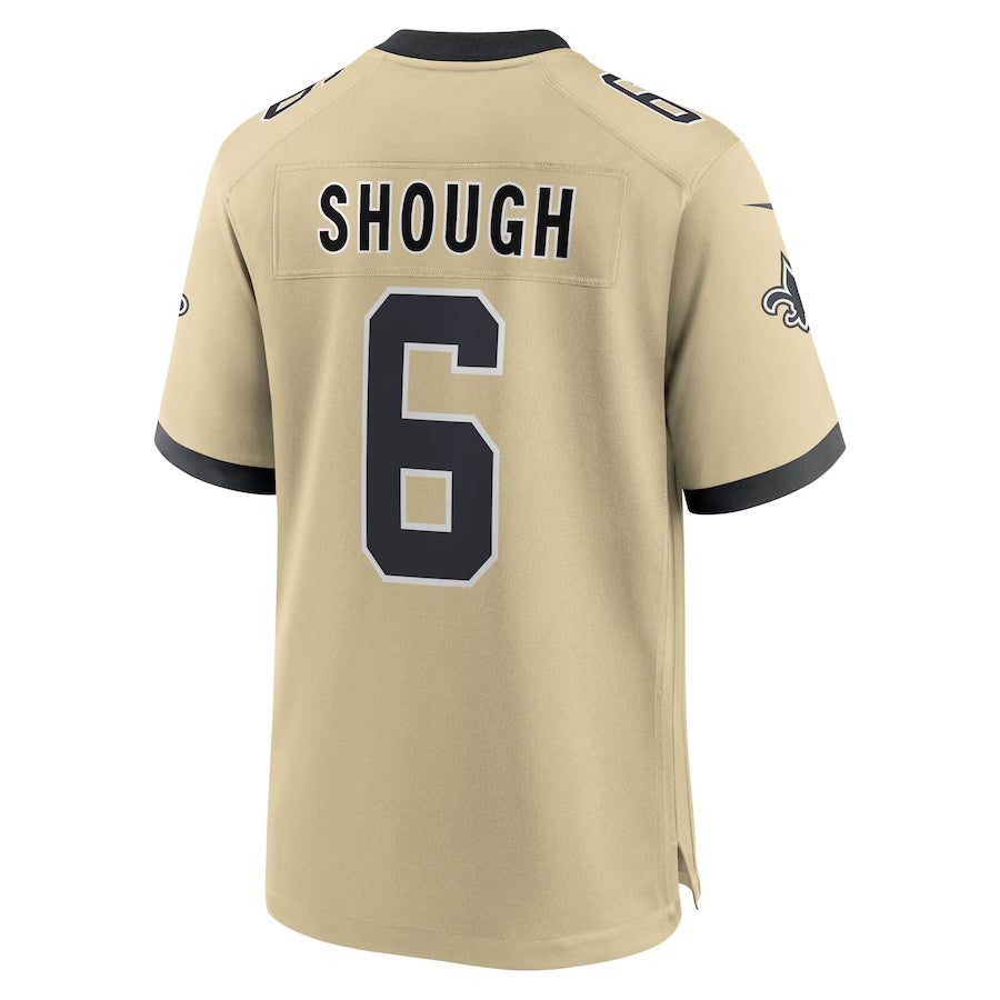 Kieara NO.Saints #6 Tyler Shough Gold Alternate Game Player Stitched Jerseys
