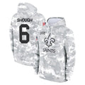 Kieara NO.Saints #6 Tyler Shough Player Arctic Camo Salute to Service Pullover Hoodies Limited Game Stitched Jerseys