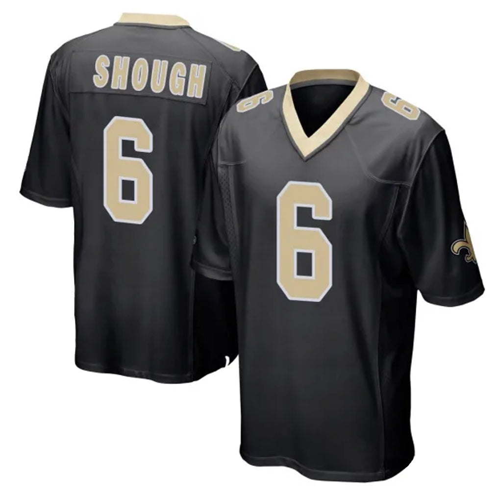 Kieara NO.Saints #6 Tyler Shough Player Black Home Game Stitched Jerseys