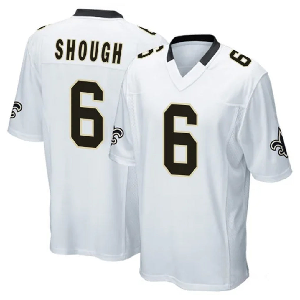 Kieara NO.Saints #6 Tyler Shough Player White Home Game Stitched Jerseys