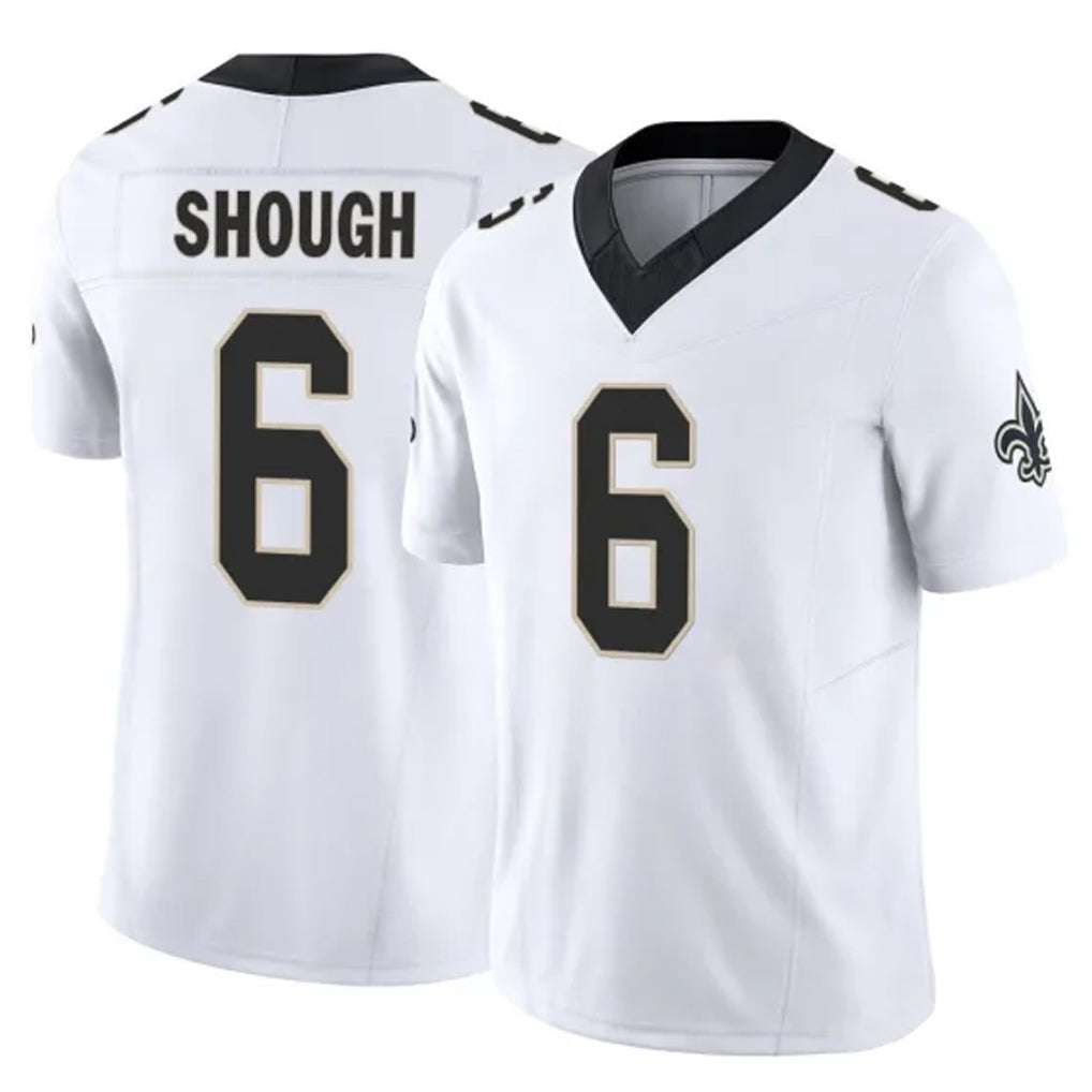 Kieara NO.Saints #6 Tyler Shough Player White Limited Vapor F.U.S.E. Home Game Stitched Jerseys