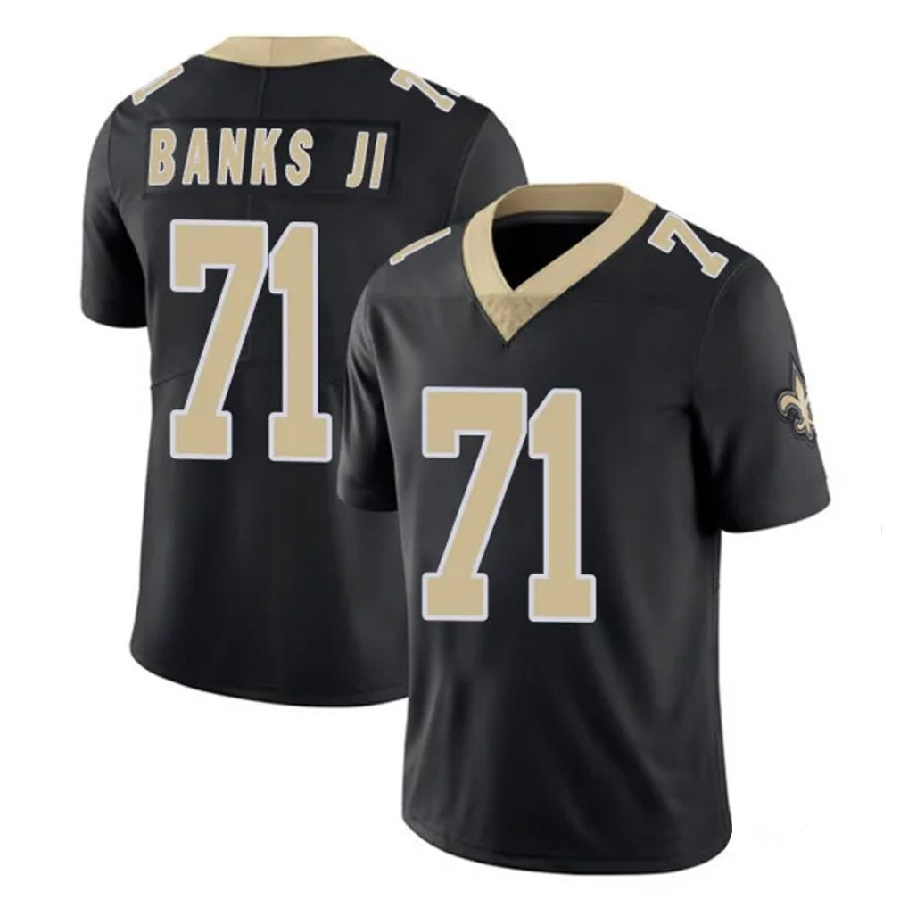 Kieara NO.Saints #71 Kelvin Banks Jr. Player Black Limited Vapor Untouchable Home Game Stitched Jerseys
