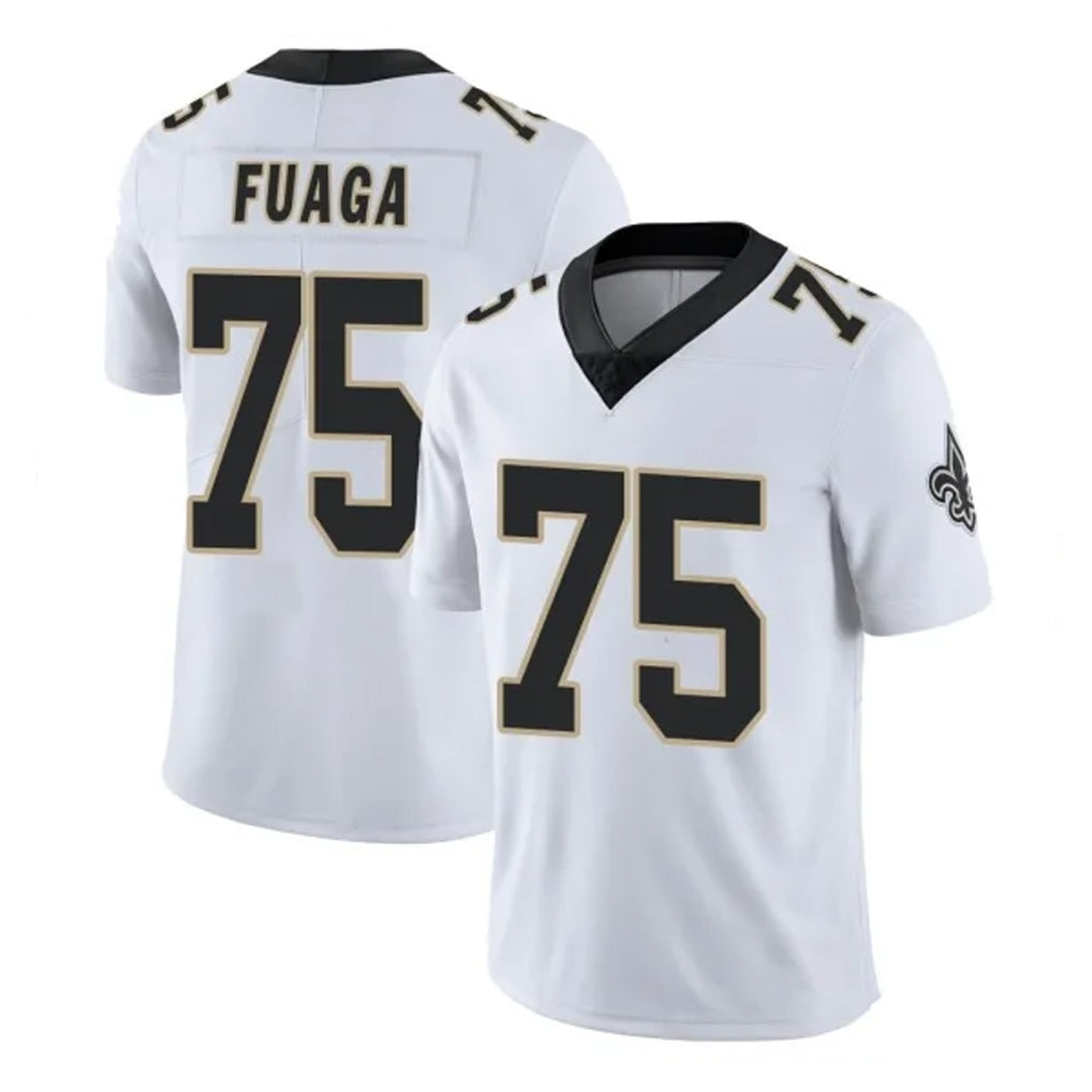 Kieara NO.Saints #75 Taliese Fuaga Player White Limited Vapor Untouchable Home Game Stitched Jerseys