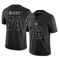 Kieara NO.Saints #78 Erik McCoy Player Black Limited Reflective Home Game Stitched Jerseys