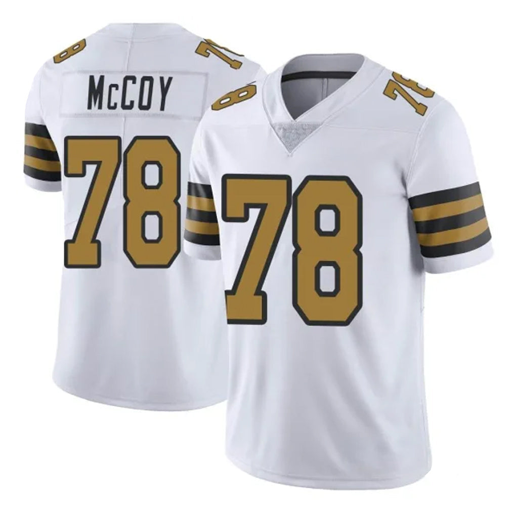 Kieara NO.Saints #78 Erik McCoy Player White Limited Color Rush Home Game Stitched Jerseys