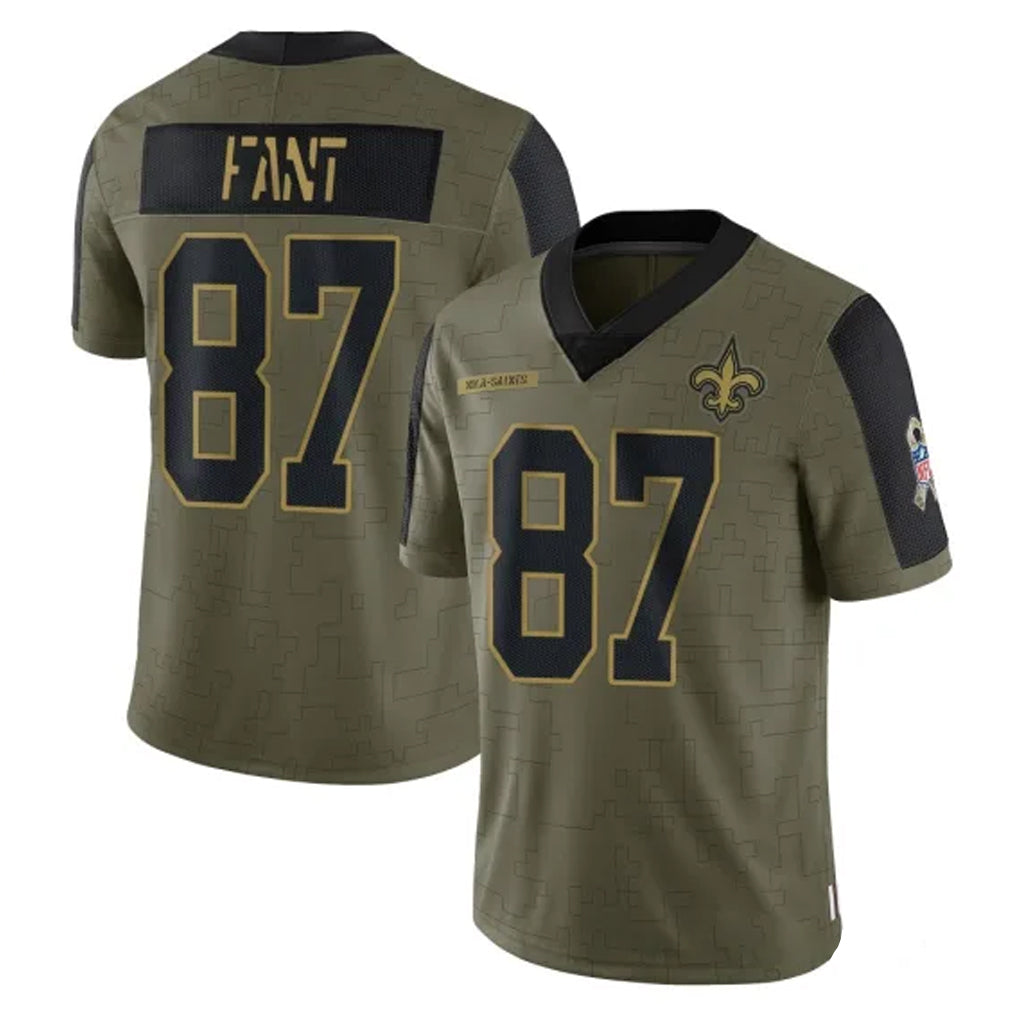 Kieara NO.Saints #87 Noah Fant Player Olive Salute To Service Limited Game Stitched Jerseys