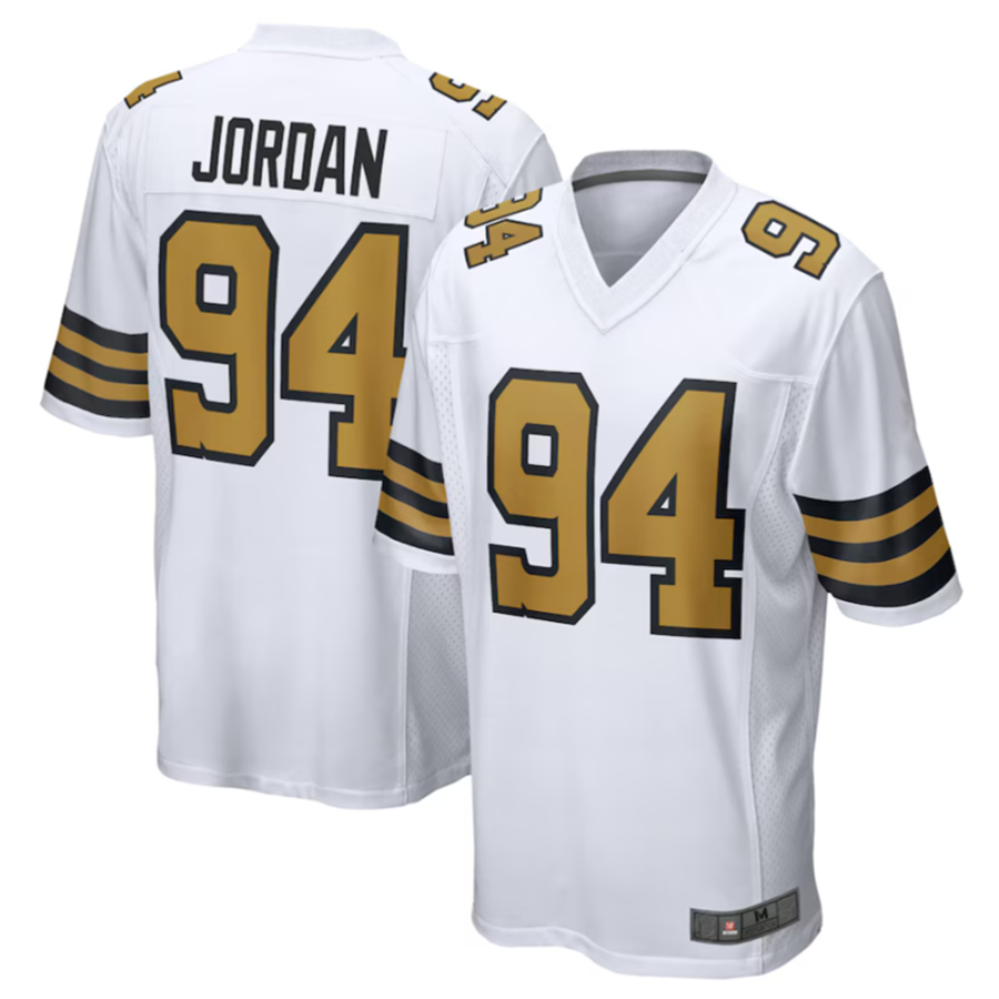Kieara NO.Saints #94 Cameron Jordan White Alternate Game Stitched American Stitched Jerseys
