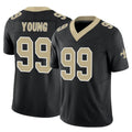 Kieara NO.Saints #99 Chase Young Player Black Limited Vapor F.U.S.E. Home Game Stitched Jerseys