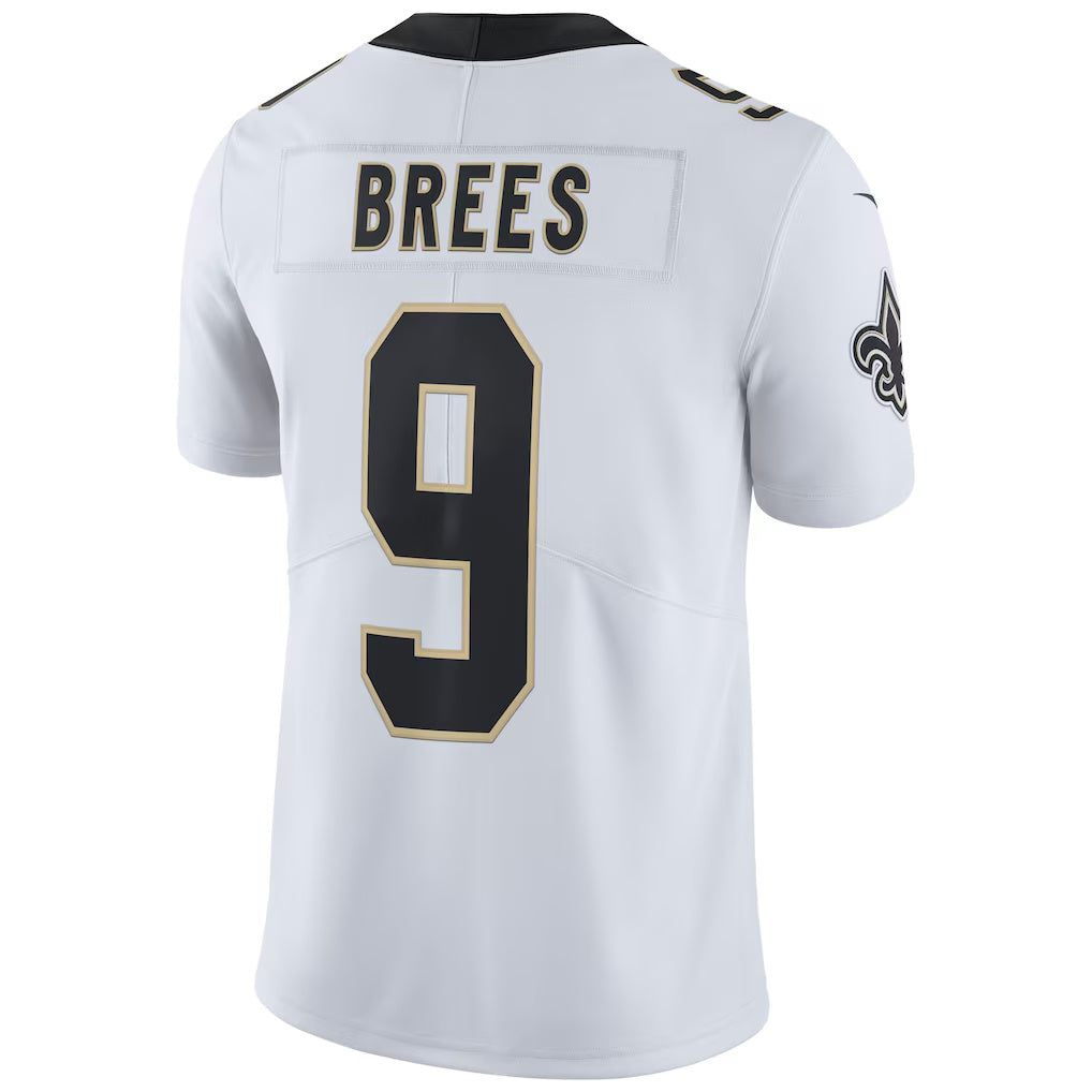 Kieara NO.Saints #9 Drew Brees White Vapor Untouchable Limited Player Stitched Jerseys