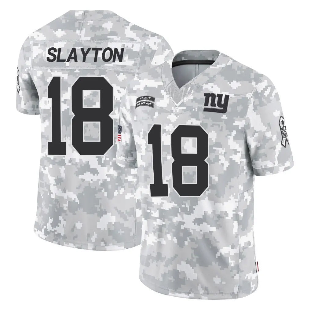 Kieara NY.Giants #18 Darius Slayton Player Arctic Camo Salute To Service Limited Game Stitched Jerseys
