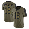 Kieara NY.Giants #18 Darius Slayton Player Olive Salute To Service Limited Game Stitched Jerseys