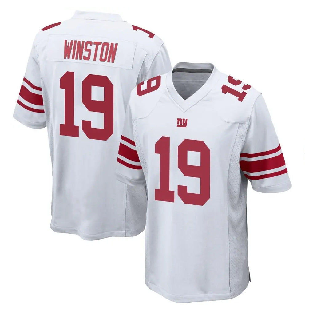 Kieara NY.Giants #19 Jameis Winston Player White Home Game Stitched Jerseys