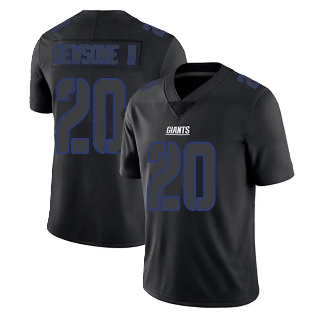 Kieara NY.Giants #20 Greg Newsome II Player Black Impact Limited Home Game Stitched Jerseys