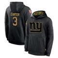 Kieara NY.Giants #3 Abdul Carter Player Black Salute to Service Hoodies Limited Game Stitched Jerseys