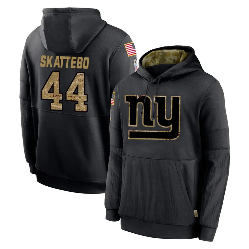 Kieara NY.Giants #44 Cam Skattebo Player Black Salute to Service Hoodies Limited Game Stitched Jerseys