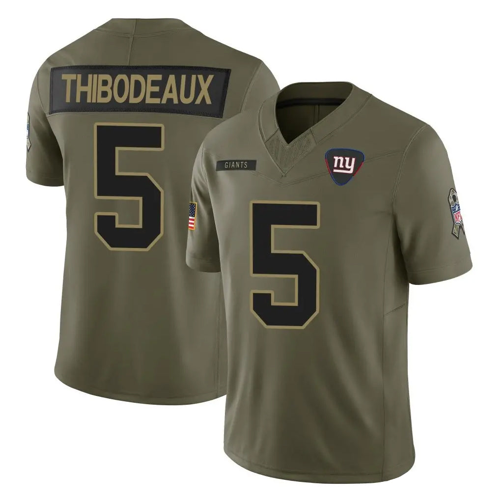 Kieara NY.Giants #5 Kayvon Thibodeaux Player Olive 2025 Salute To Service Limited Stitched Jerseys