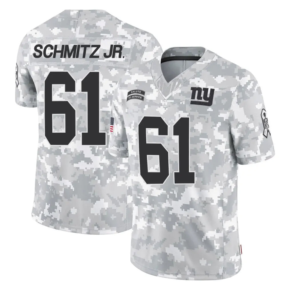 Kieara NY.Giants #61 John Michael Schmitz Jr. Player Arctic Camo Salute To Service Limited Game Stitched Jerseys