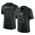 Kieara NY.Giants #61 John Michael Schmitz Jr. Player Black Limited Reflective Home Game Stitched Jerseys