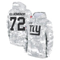 Kieara NY.Giants #72 Jermaine Eluemunor Player Arctic Camo Salute to Service Pullover Hoodies Limited Game Stitched Jerseys