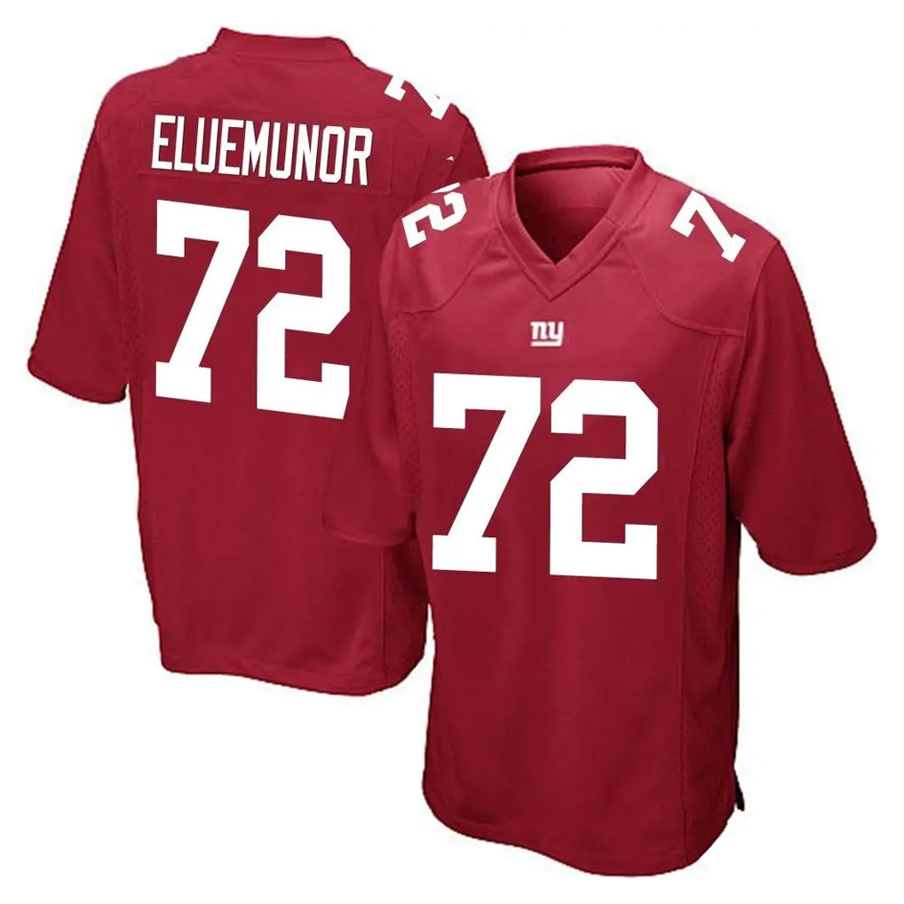 Kieara NY.Giants #72 Jermaine Eluemunor Player Red Home Game Stitched Jerseys