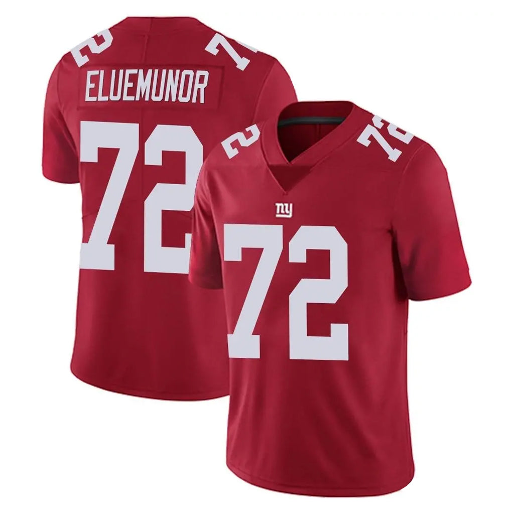 Kieara NY.Giants #72 Jermaine Eluemunor Player Red Limited Vapor Untouchable Home Game Stitched Jerseys