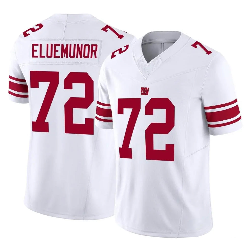 Kieara NY.Giants #72 Jermaine Eluemunor Player White Limited Vapor F.U.S.E. Home Game Stitched Jerseys