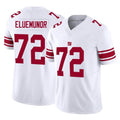 Kieara NY.Giants #72 Jermaine Eluemunor Player White Limited Vapor F.U.S.E. Home Game Stitched Jerseys