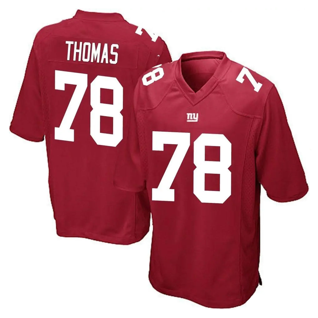 Kieara NY.Giants #78 Andrew Thomas Player Red Home Game Stitched Jerseys