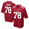Kieara NY.Giants #78 Andrew Thomas Player Red Home Game Stitched Jerseys