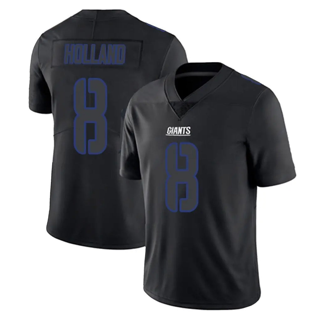 Kieara NY.Giants #8 Jevon Holland Player Black Impact Limited Home Game Stitched Jerseys