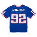 Kieara NY.Giants #92 Michael Strahan Mitchell & Ness Royal Big & Tall 1993 Retired Player Replica Stitched Puhic Jersey