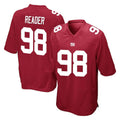 Kieara NY.Giants #98 DJ Reader Player Red Home Game Stitched Jerseys