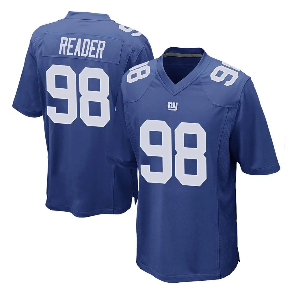 Kieara NY.Giants #98 DJ Reader Player Royal Home Game Stitched Jerseys