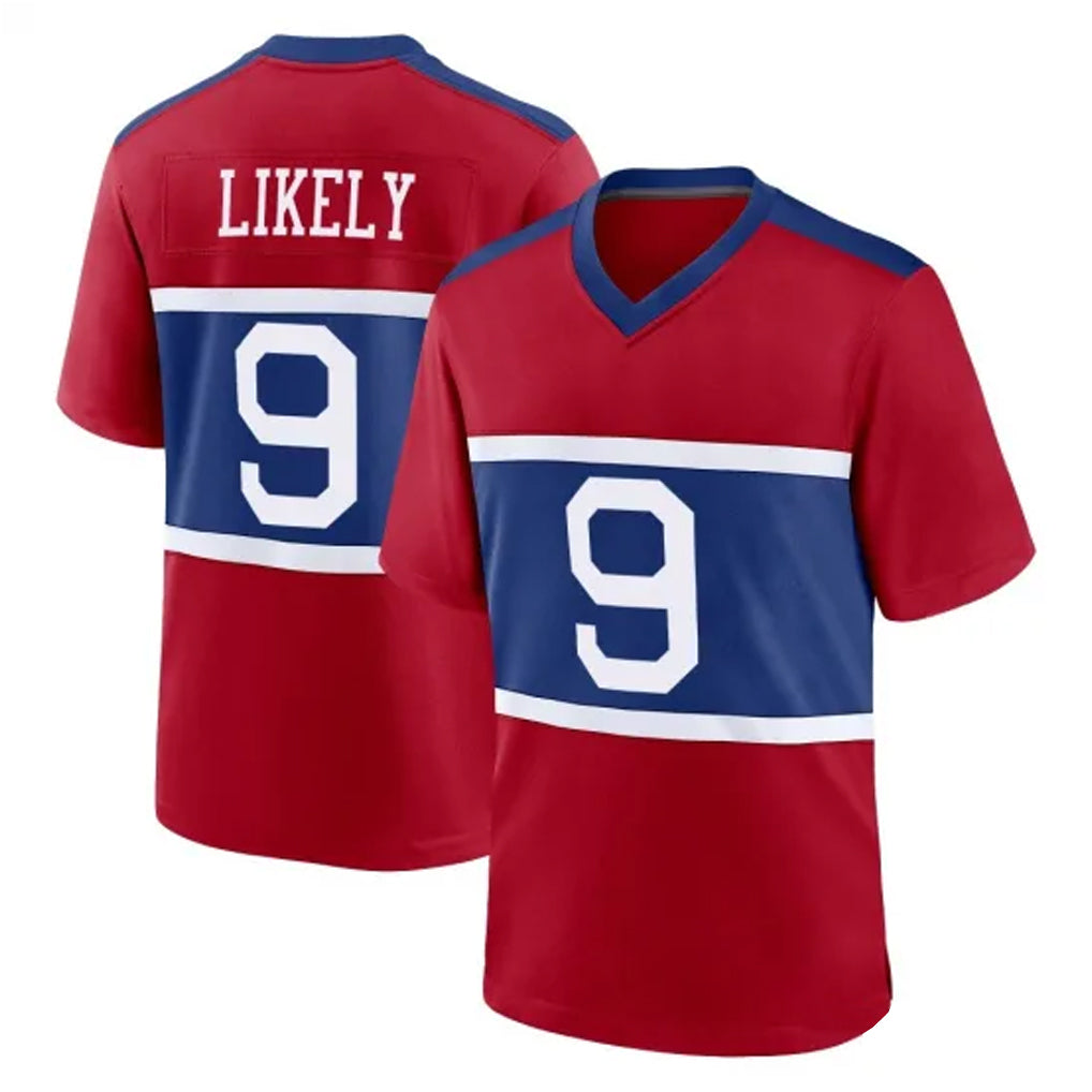 Kieara NY.Giants #9 Lsaiah Likely Player Red Century Home Game Stitched Jerseys