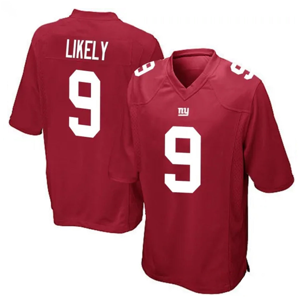 Kieara NY.Giants #9 Lsaiah Likely Player Red Home Game Stitched Jerseys