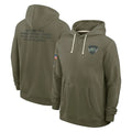 Kieara NY.Jets Olive Salute to Service Pullover Hoodies Limited Blank Player Stitched Jerseys