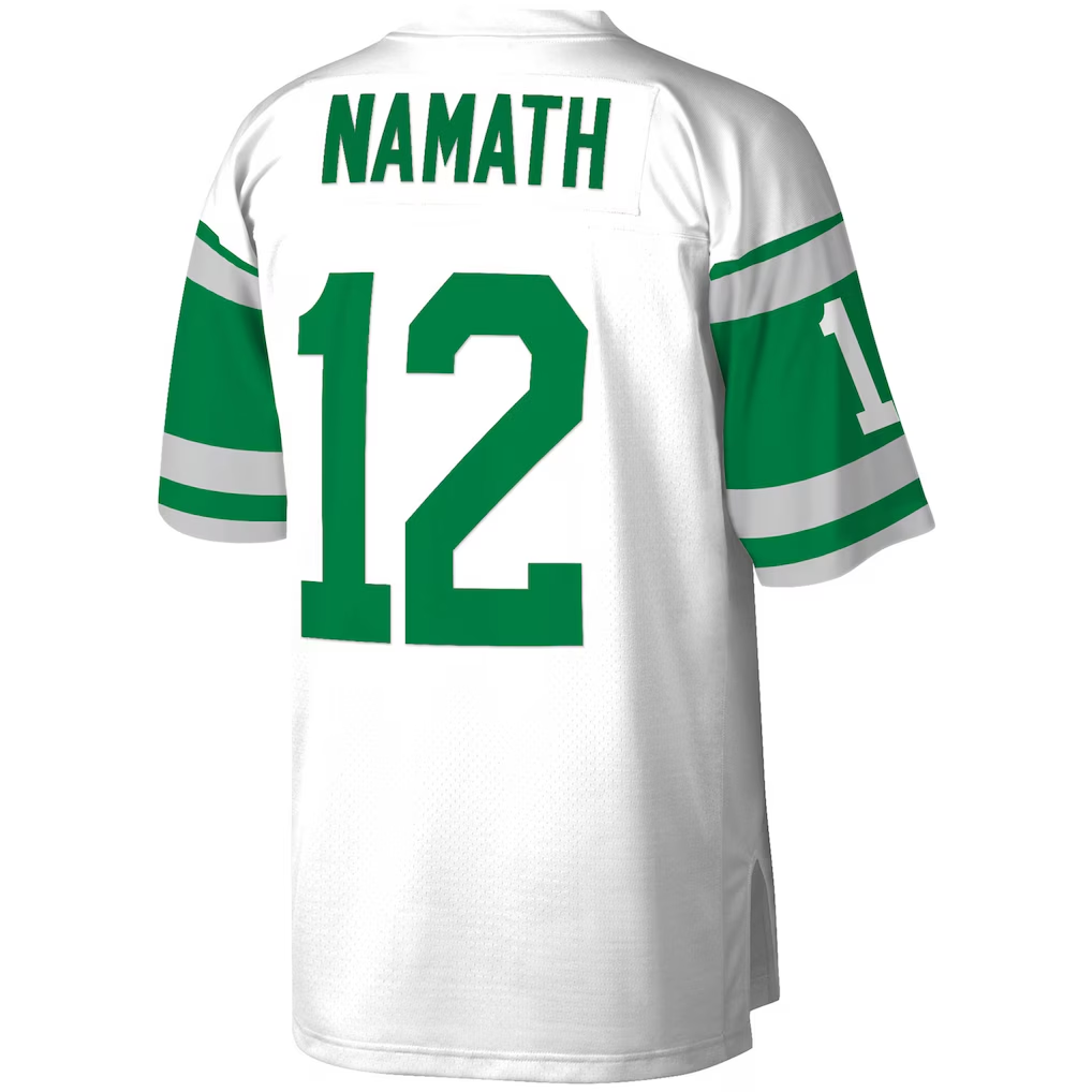 Kieara NY.Jets #12 Joe Namath Mitchell & Ness White Legacy Replica Jersey