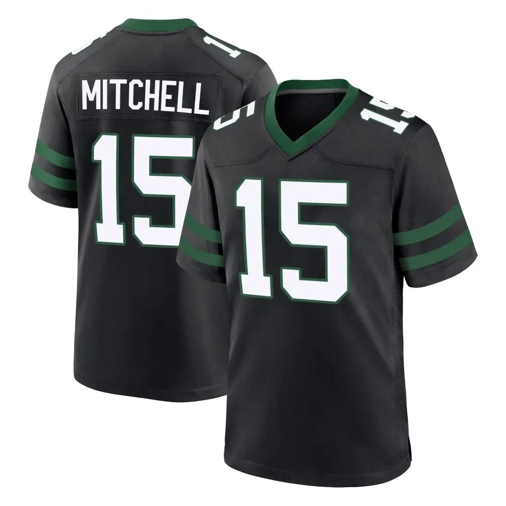 Kieara NY.Jets #15 Adonai Mitchell Player Black Legacy Home Game Stitched Jerseys
